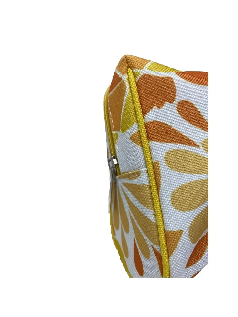 Clinique Makeup Bag Orange Yellow Floral Cosmetic Pouch Brand New